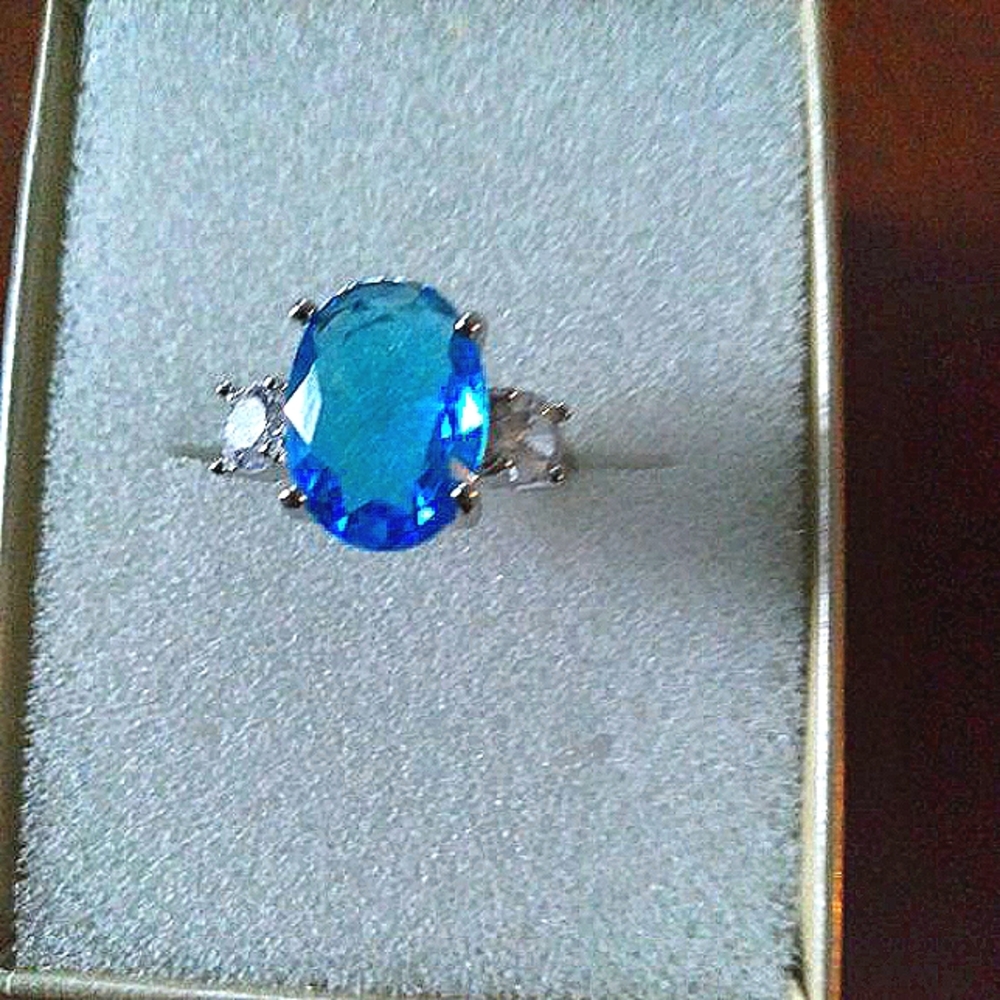 .925 Aquamarine Ring - Picture 1 of 3